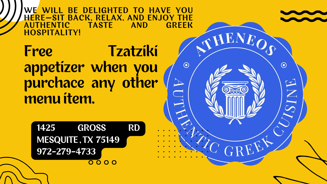Atheneos Greek Village Cafe - Green Food Promo